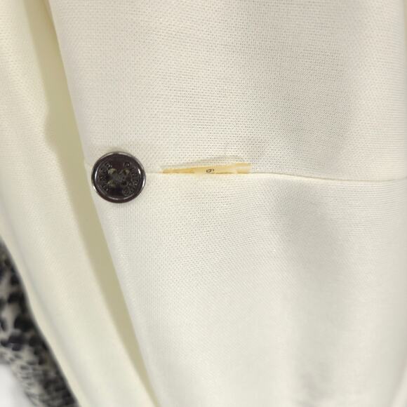 Vince Camuto Dress Womens 4 Gray Geometric Ruched Waist Tie Front Button Lined - Picture 13 of 13